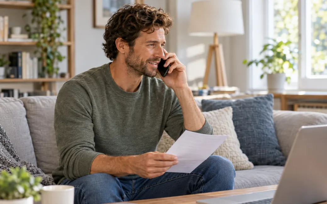 Customer service call — English speaking practice scene