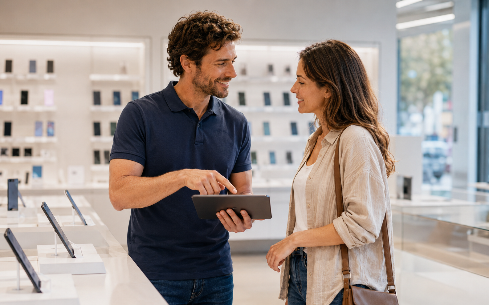 Choosing a phone plan — English speaking practice scene